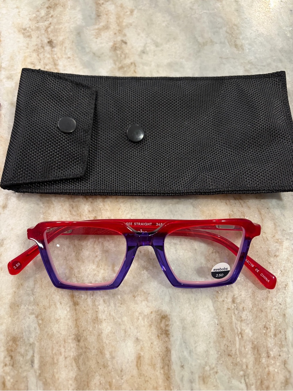 NWT Eyebobs “See Straight” Reading Glasses, 2.50